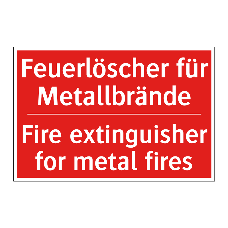 Feuerlöscher für Metallbrände - Fire extinguisher for metal fires/.../