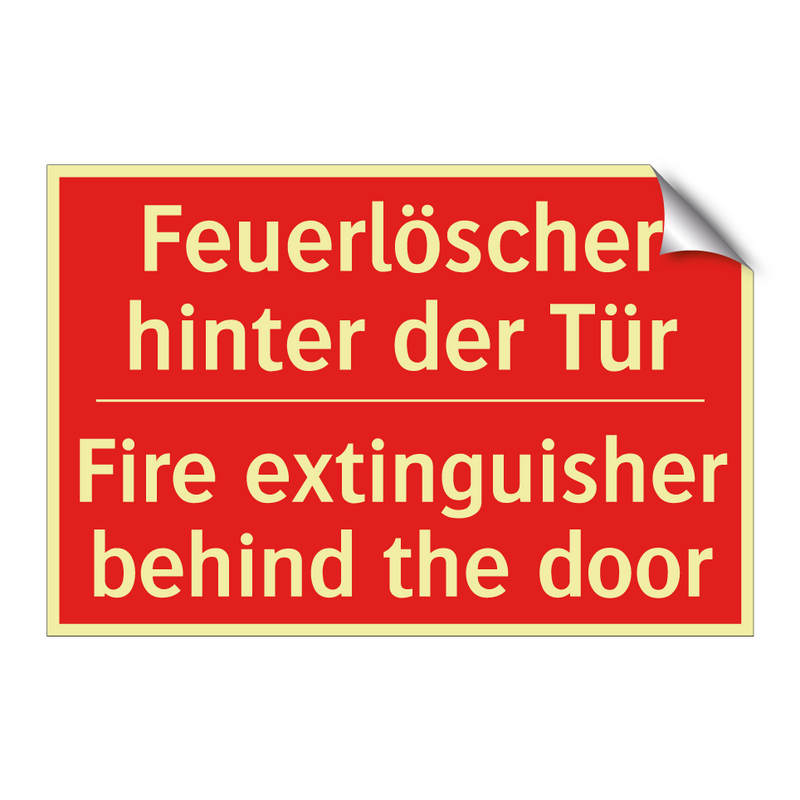 Feuerlöscher hinter der Tür - Fire extinguisher behind the door/.../