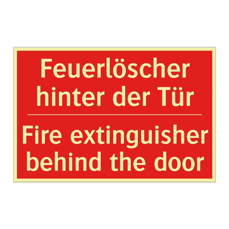 Feuerlöscher hinter der Tür - Fire extinguisher behind the door/.../