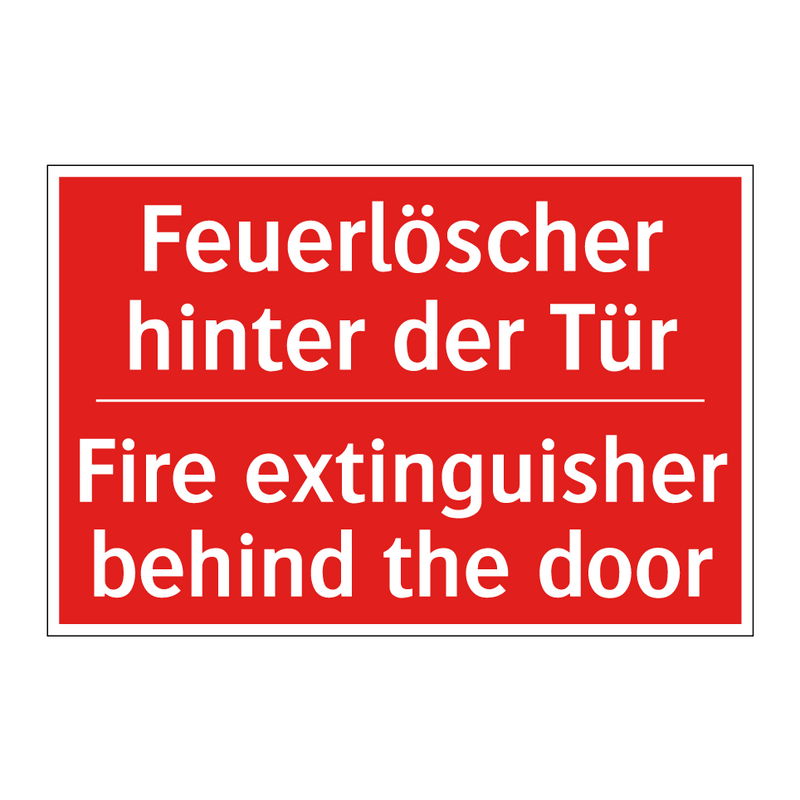 Feuerlöscher hinter der Tür - Fire extinguisher behind the door/.../