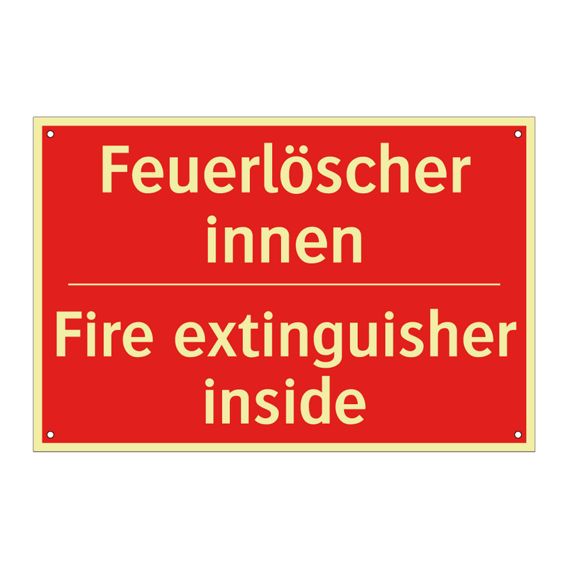 Feuerlöscher innen - Fire extinguisher inside