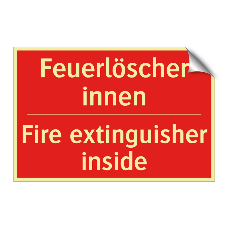 Feuerlöscher innen - Fire extinguisher inside