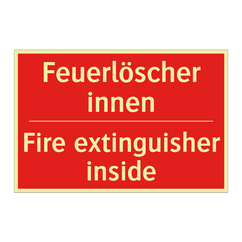 Feuerlöscher innen - Fire extinguisher inside