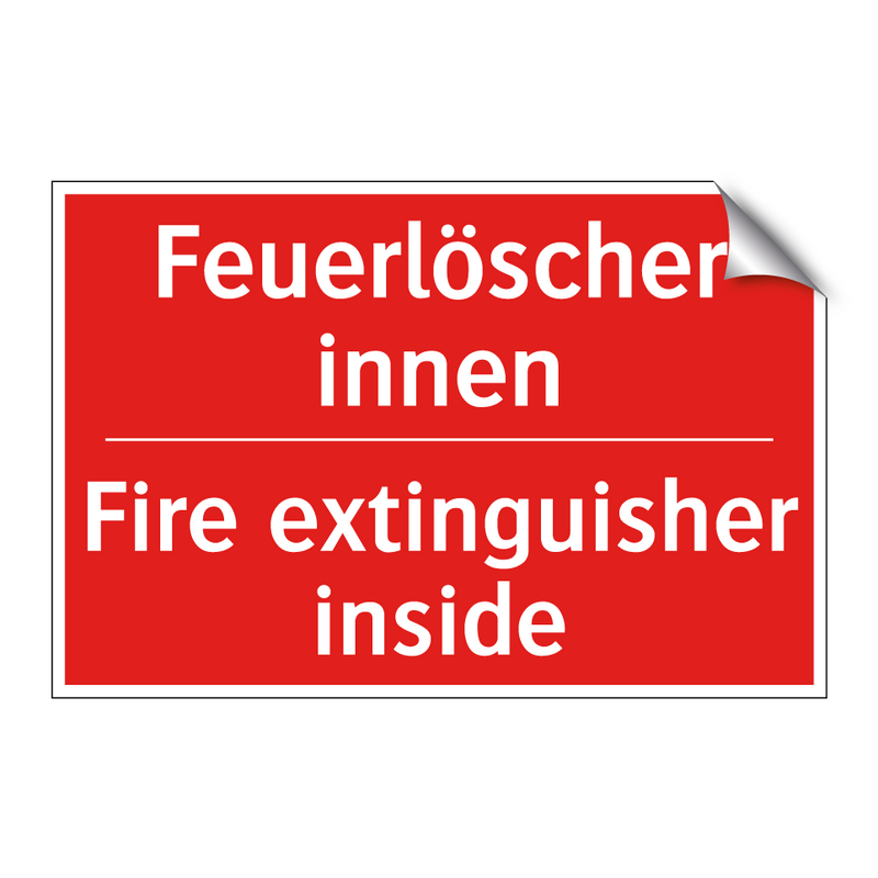 Feuerlöscher innen - Fire extinguisher inside