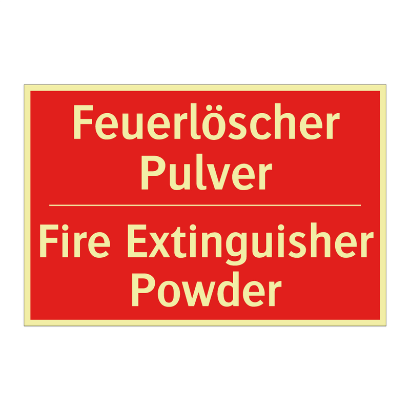 Feuerlöscher Pulver - Fire Extinguisher Powder