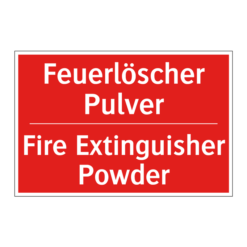 Feuerlöscher Pulver - Fire Extinguisher Powder