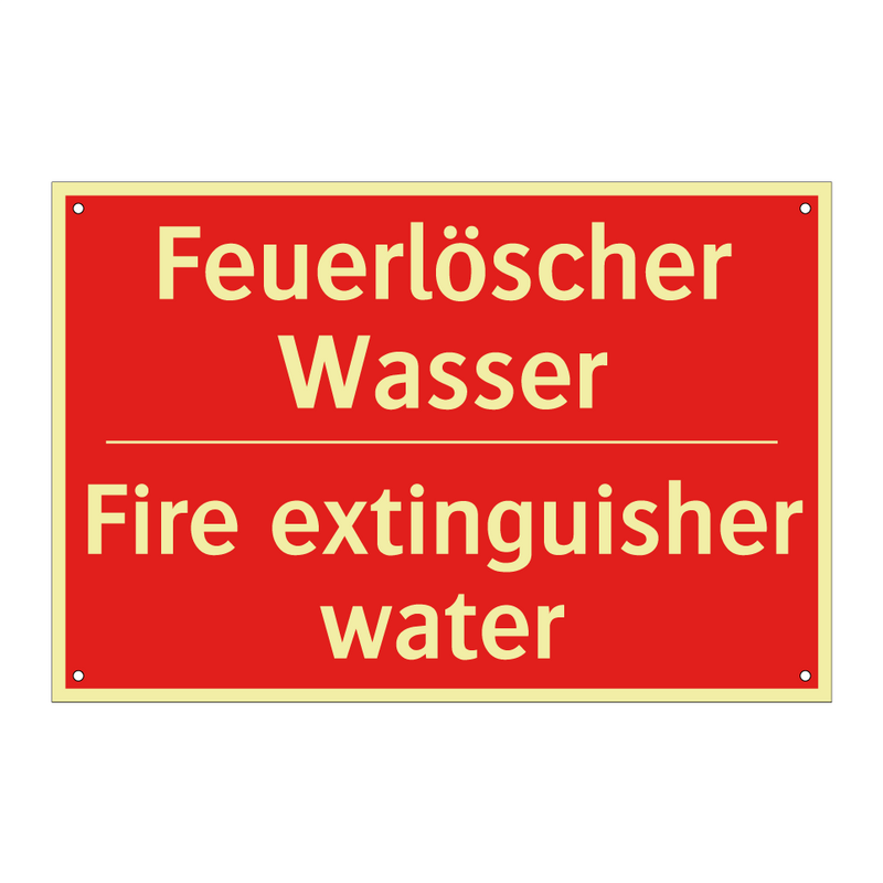 Feuerlöscher Wasser - Fire extinguisher water