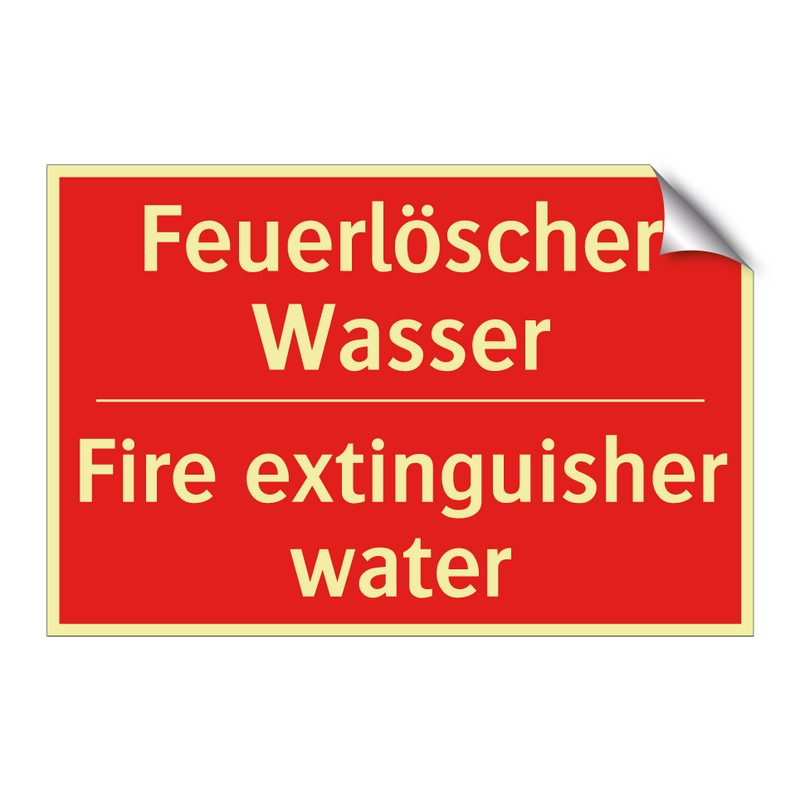 Feuerlöscher Wasser - Fire extinguisher water