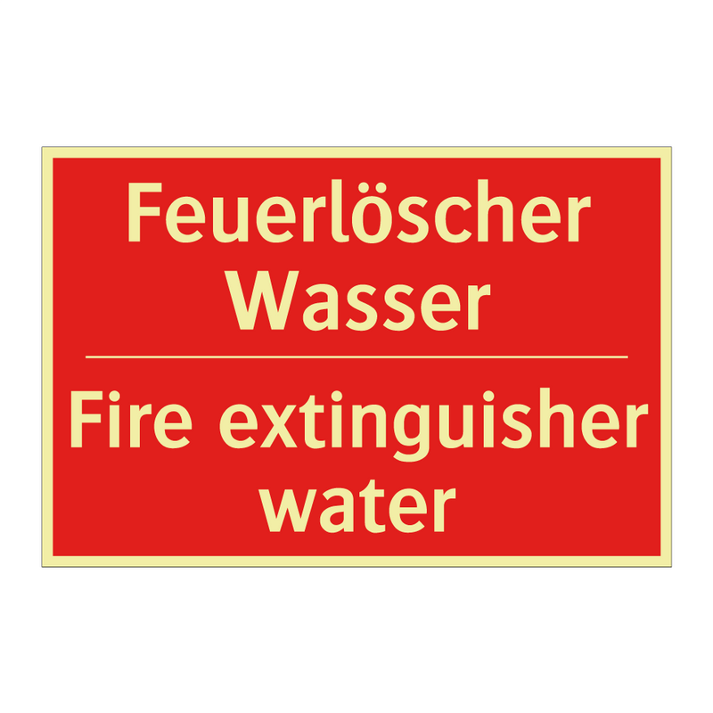 Feuerlöscher Wasser - Fire extinguisher water