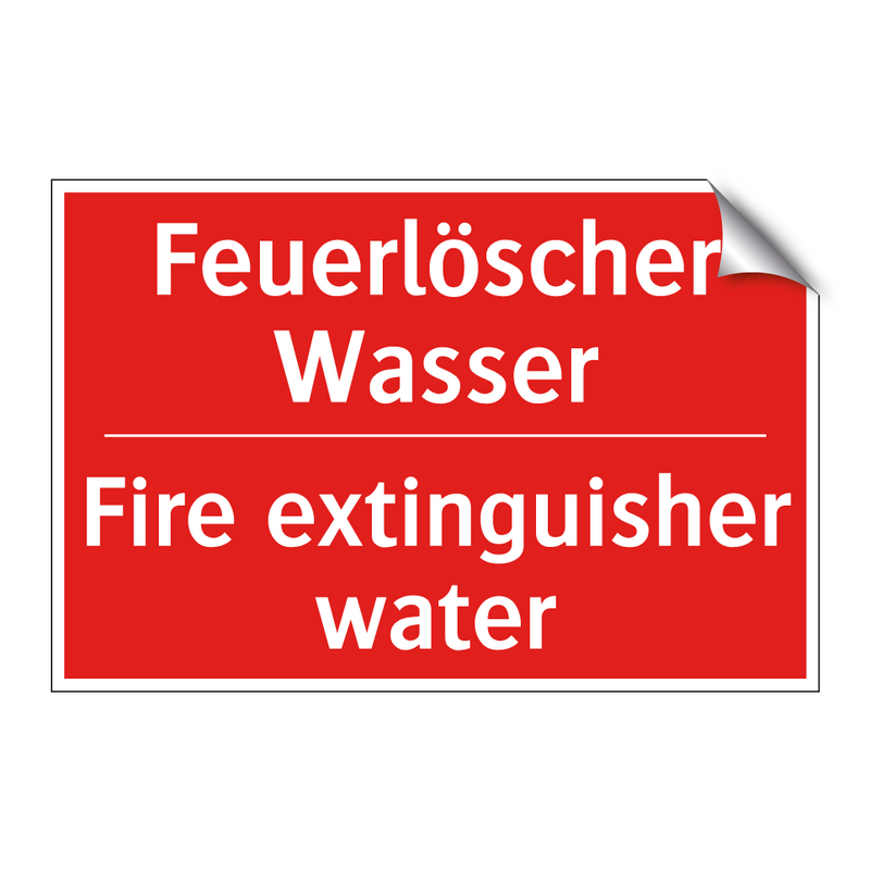Feuerlöscher Wasser - Fire extinguisher water