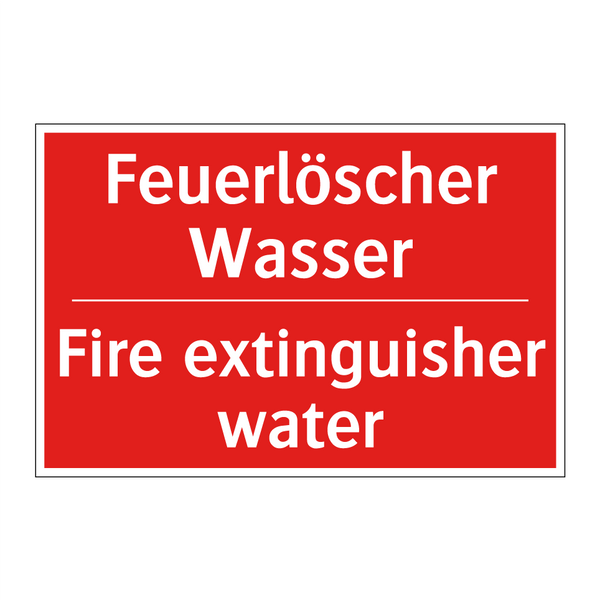 Feuerlöscher Wasser - Fire extinguisher water