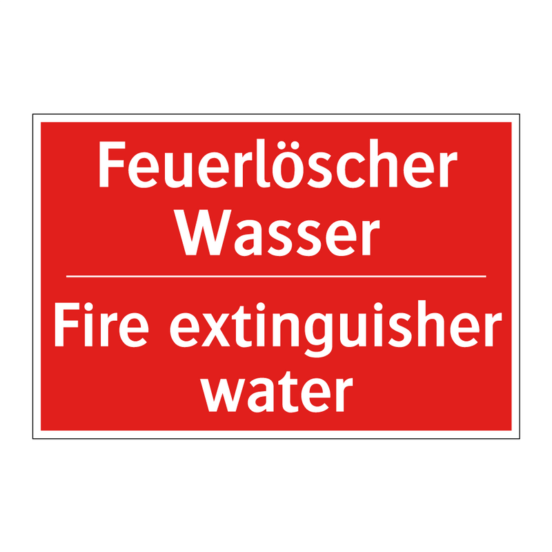 Feuerlöscher Wasser - Fire extinguisher water