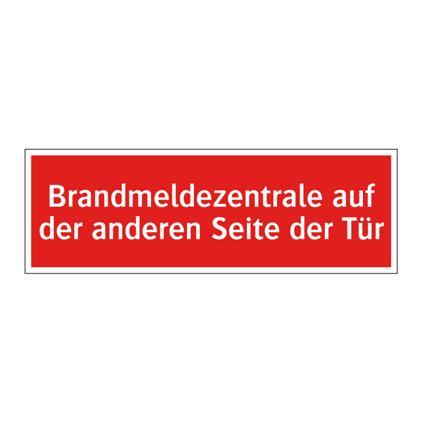 Brandmeldezentrale auf der anderen Seite der Tür