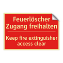 Feuerlöscher Zugang freihalten - Keep fire extinguisher access /.../