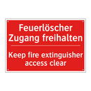 Feuerlöscher Zugang freihalten - Keep fire extinguisher access /.../