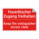 Feuerlöscher Zugang freihalten - Keep fire extinguisher access /.../