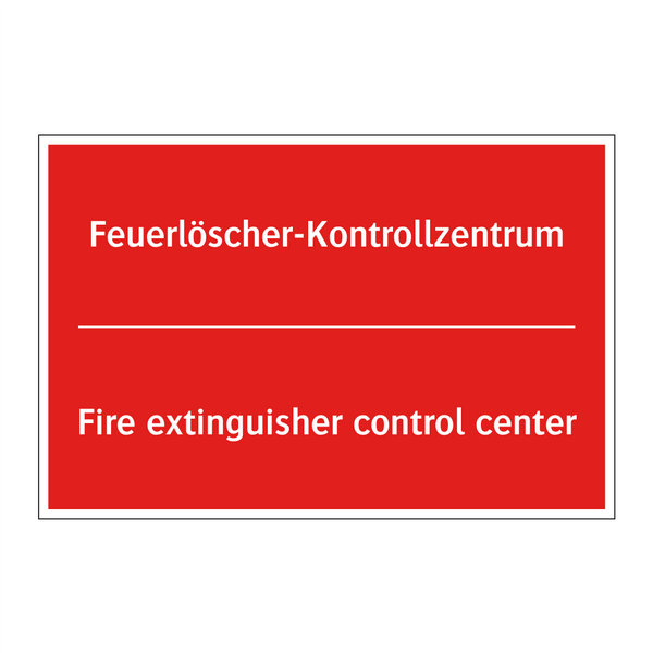 Feuerlöscher-Kontrollzentrum - Fire extinguisher control center/.../