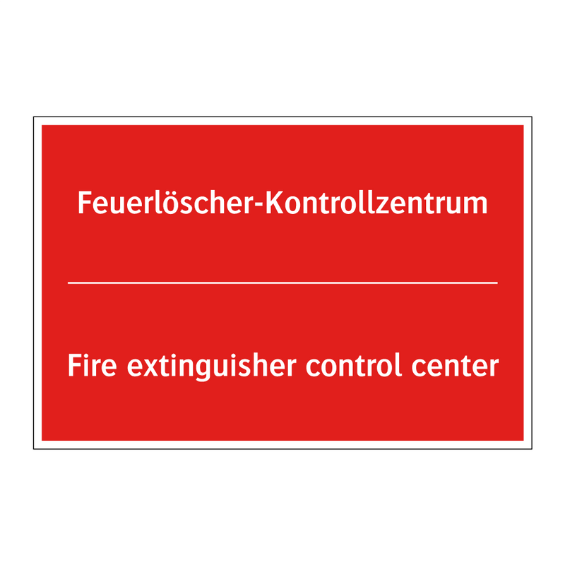 Feuerlöscher-Kontrollzentrum - Fire extinguisher control center/.../