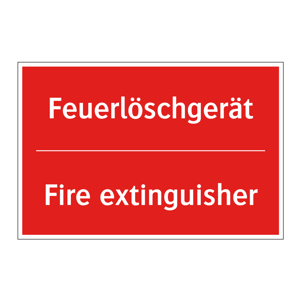 Schild "Feuerlöscher" Gemäß ASR/BGV – 14,8 X 14,8 Cm, PVC, Wetterfest, Zum Ankleben Oder Schrauben