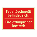 Feuerlöschgerät befindet sich: - Fire extinguisher located: