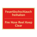 Feuerlöschschlauch freihalten - Fire Hose Reel Keep Clear