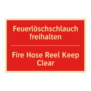 Feuerlöschschlauch freihalten - Fire Hose Reel Keep Clear