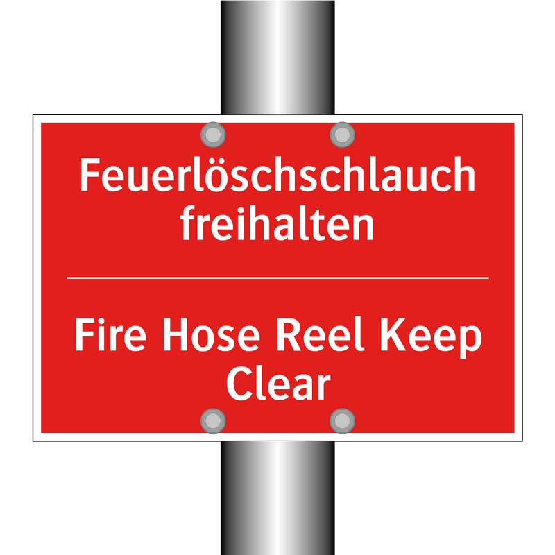 Feuerlöschschlauch freihalten - Fire Hose Reel Keep Clear