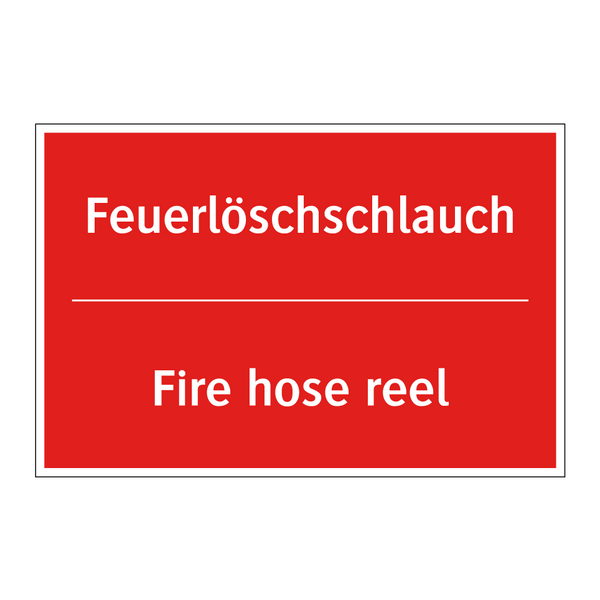 Feuerlöschschlauch - Fire hose reel