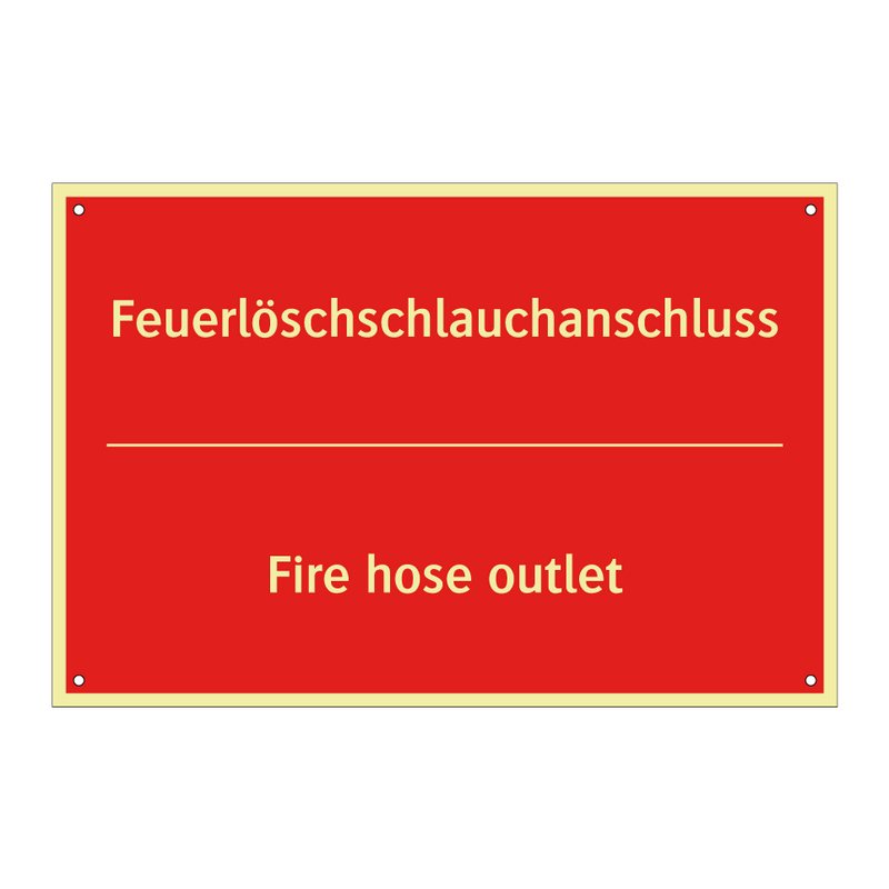 Feuerlöschschlauchanschluss - Fire hose outlet