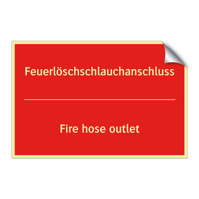 Feuerlöschschlauchanschluss - Fire hose outlet