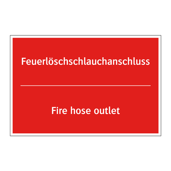 Feuerlöschschlauchanschluss - Fire hose outlet
