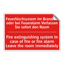 Feuerlöschsystem Im Brandfall /.../ - Fire extinguishing system In case /.../