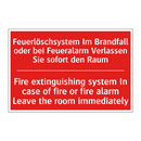Feuerlöschsystem Im Brandfall /.../ - Fire extinguishing system In case /.../