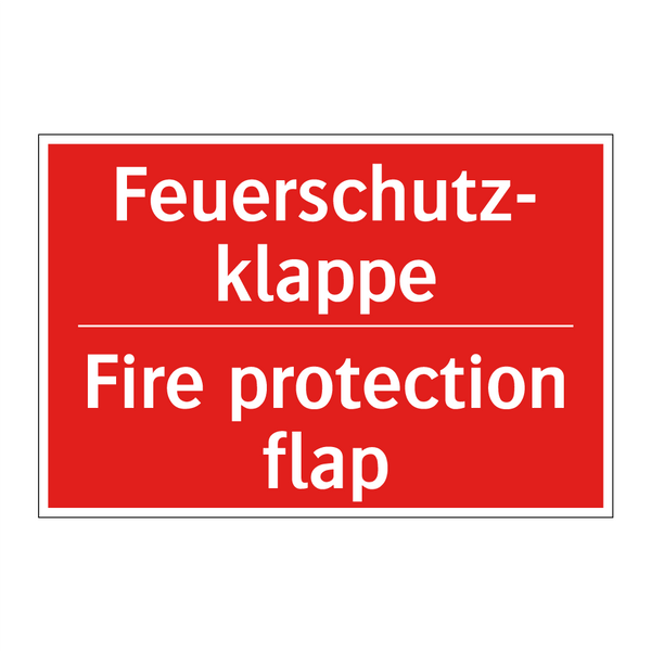 Feuerschutz- klappe - Fire protection flap