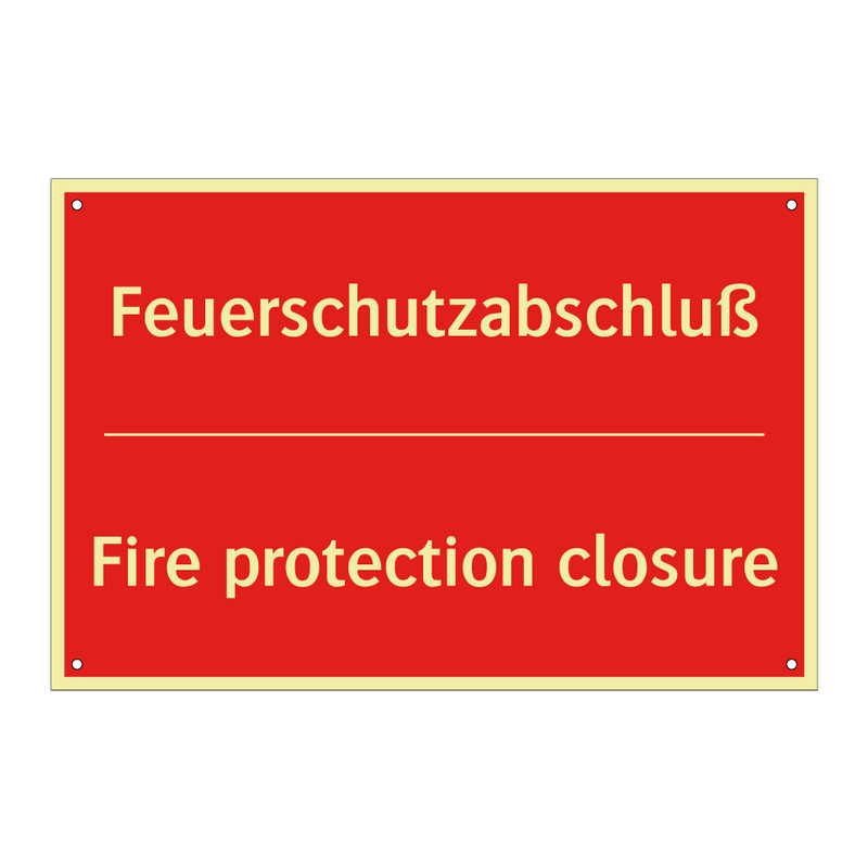 Feuerschutzabschluß - Fire protection closure