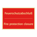 Feuerschutzabschluß - Fire protection closure