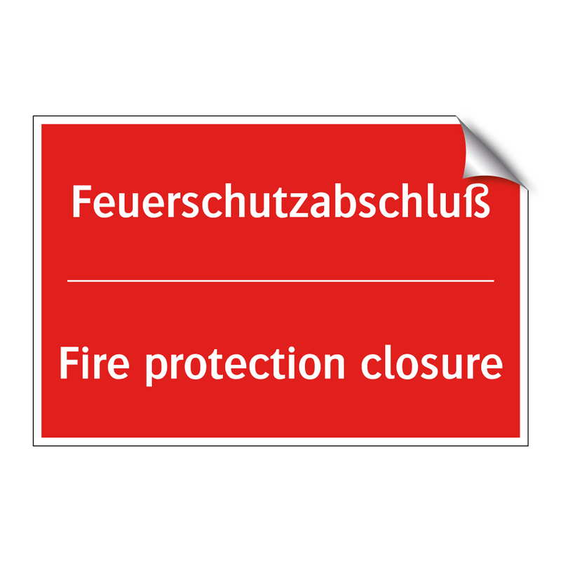 Feuerschutzabschluß - Fire protection closure