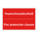 Feuerschutzabschluß - Fire protection closure