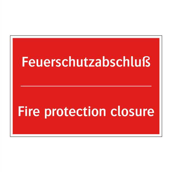 Feuerschutzabschluß - Fire protection closure