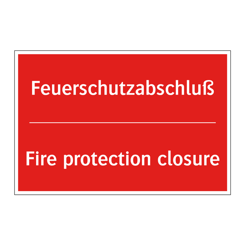 Feuerschutzabschluß - Fire protection closure