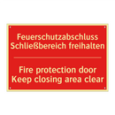 Feuerschutzabschluss Schließbereich /.../ - Fire protection door Keep closing /.../