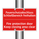 Feuerschutzabschluss Schließbereich /.../ - Fire protection door Keep closing /.../