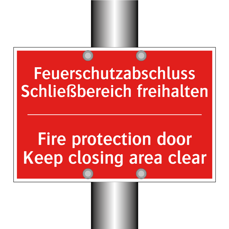 Feuerschutzabschluss Schließbereich /.../ - Fire protection door Keep closing /.../