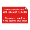 Feuerschutzabschluss Schließbereich /.../ - Fire protection door Keep closing /.../
