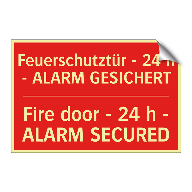 Feuerschutztür - 24 h - ALARM /.../ - Fire door - 24 h - ALARM SECURED/.../