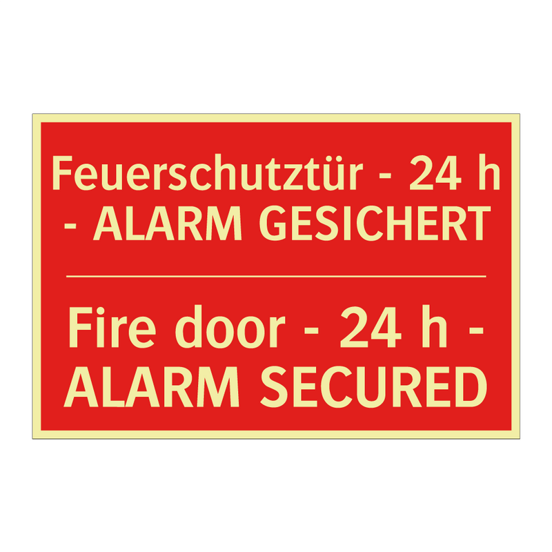 Feuerschutztür - 24 h - ALARM /.../ - Fire door - 24 h - ALARM SECURED/.../