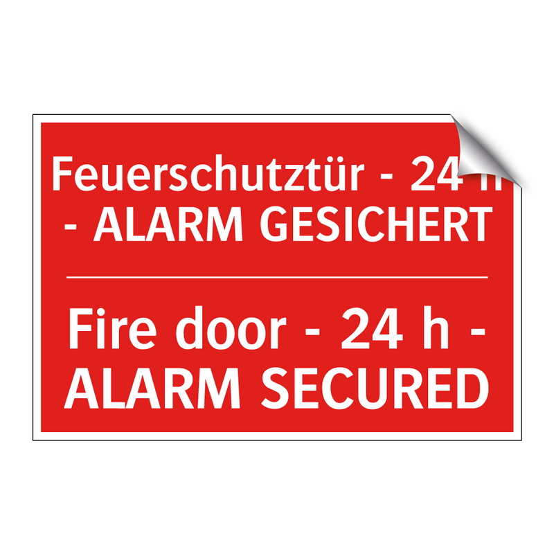 Feuerschutztür - 24 h - ALARM /.../ - Fire door - 24 h - ALARM SECURED/.../