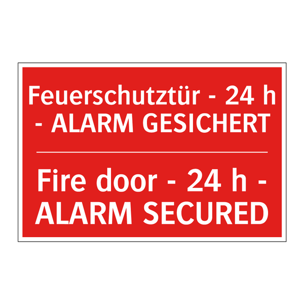Feuerschutztür - 24 h - ALARM /.../ - Fire door - 24 h - ALARM SECURED/.../
