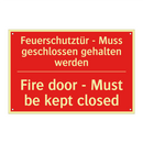Feuerschutztür - Muss geschlossen /.../ - Fire door - Must be kept closed/.../