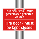 Feuerschutztür - Muss geschlossen /.../ - Fire door - Must be kept closed/.../